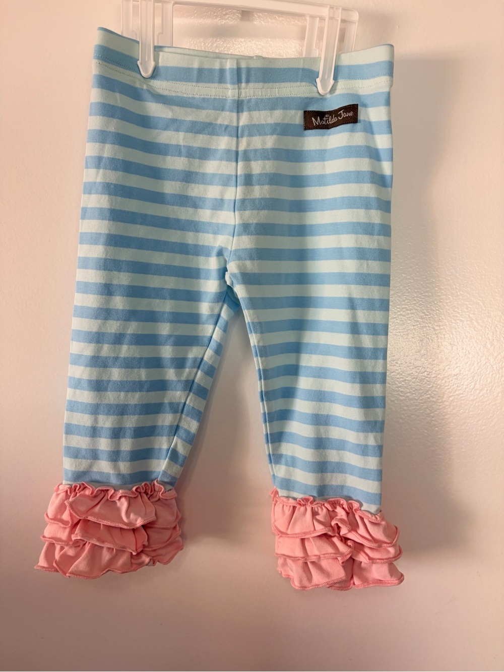 Matilda Jane Light Blue & White Striped capri